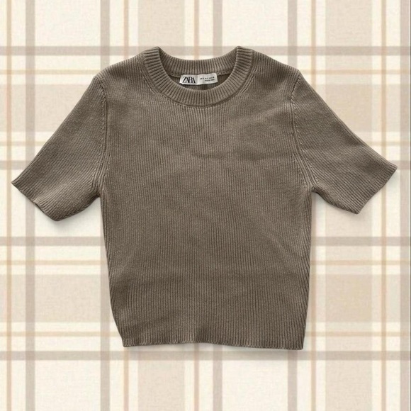 Zara Tops - Zara Kids Taupe Short Sleeve Tee